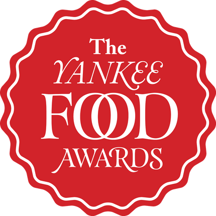 a red medallion style logo with "the Yankee Food Awards" printed inside it