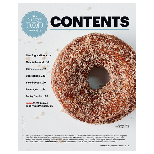 the table of contents guide with image of a sugar coated donut
