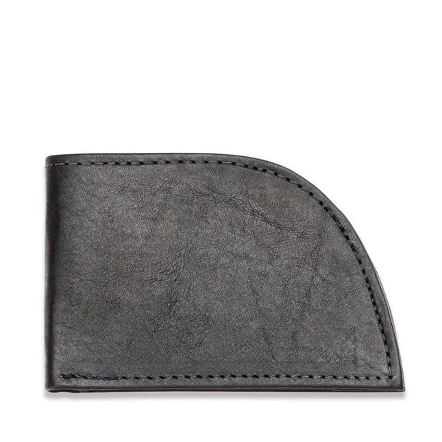 American Bison Leather Front Pocket Wallet (black)