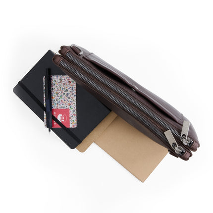 Gemini Crossbody Bag – Dark Brown
