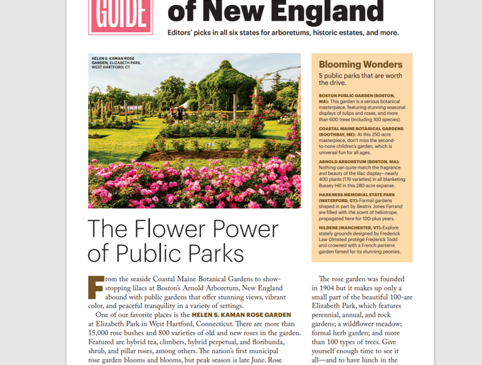 <h2><em>Yankee's</em> Great Gardens of New England Guide</h2>