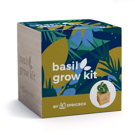 Wooden Planter Grow Kit - Basil