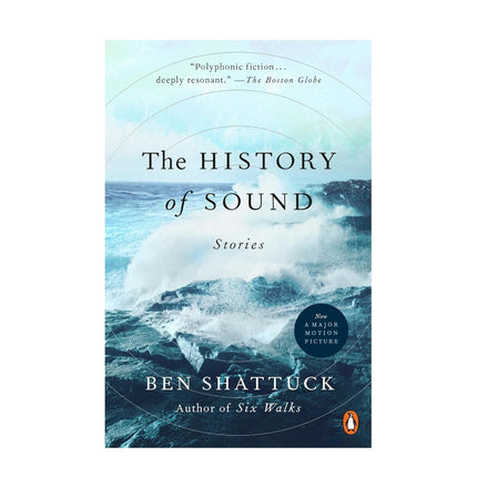 Book cover of 'The History of Sound' by Ben Shattuck with a wave design.