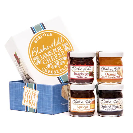 Blake Hill jams for cheese in a box with a white background
