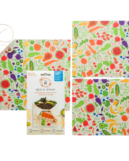 Bee's Wrap Lunch 3 Pack - Garden Party Print