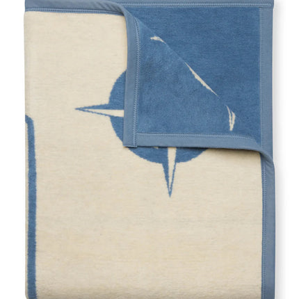 Maine Map Blue Blanket
