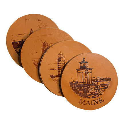 Maine Lighthouse Coaster Set