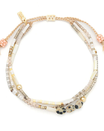 Mixed Media Bracelet - Joy/Dalmatian Jasper/Gold