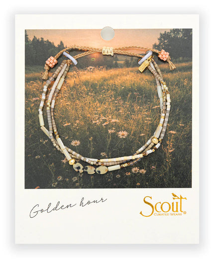 Mixed Media Bracelet - Joy/Dalmatian Jasper/Gold