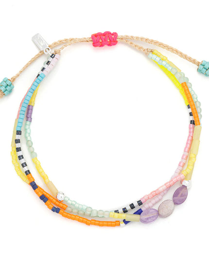 Mixed Media Bracelet - Protection/Amethyst/Silver