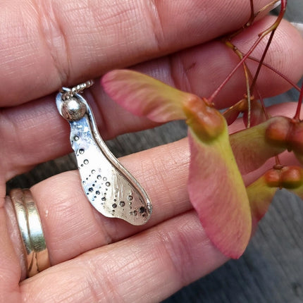 Maple Seed Pod Pendant - Single or Double