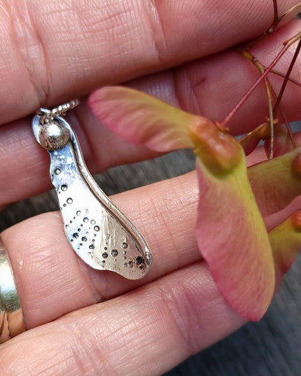 Maple Seed Pod Pendant - Single or Double