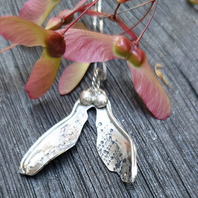 Maple Seed Pod Pendant - Single or Double