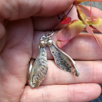 Maple Seed Pod Pendant - Single or Double
