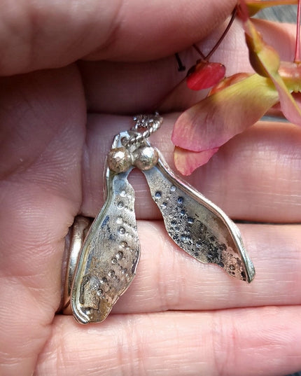 Maple Seed Pod Pendant - Single or Double