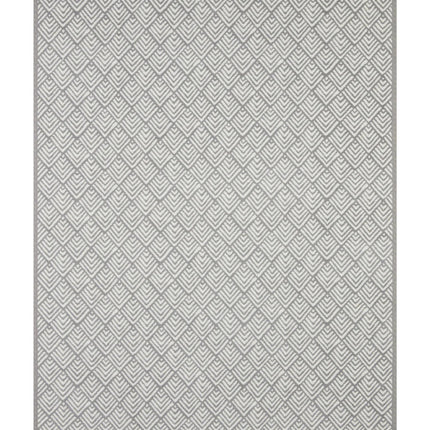 The back of the Oyster Cove Diamonds Grey blanket showing the full size and white and grey color scheme