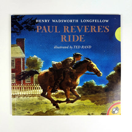 Book cover of 'Paul Revere's Ride' by Henry Wadsworth Longfellow, illustrated by Ted Rand.
