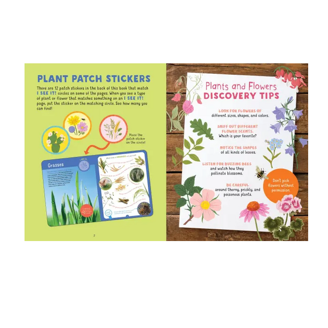 interior page with discovery tips and stickers