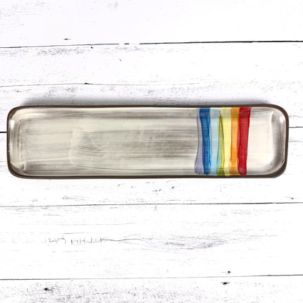 Rainbow Long Rectangle Tray by