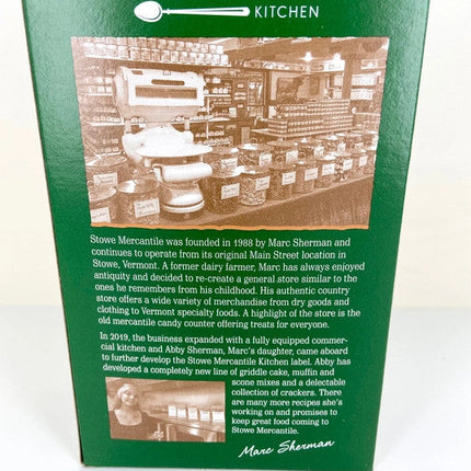 Stowe Mercantile Kitchen Rosemary Crackers back of box