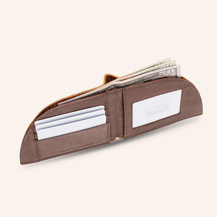 American Bison Leather Front Pocket Wallet (brown)
