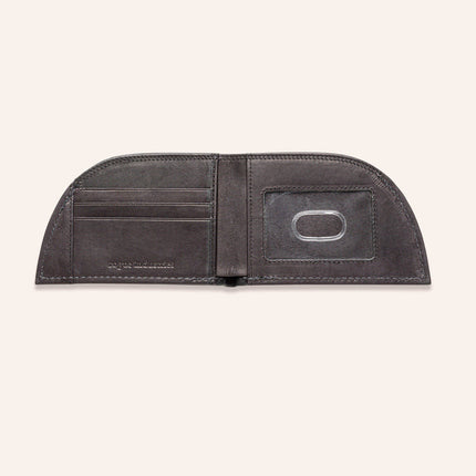 American Bison Leather Front Pocket Wallet (black)