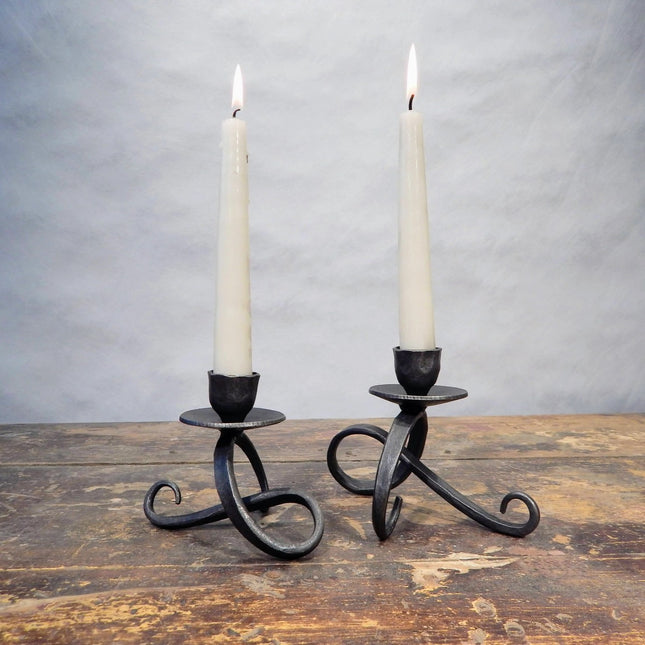 Sculptural Candleholder Pair