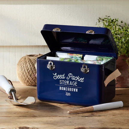 Seed Packet Storage Tin - Blue