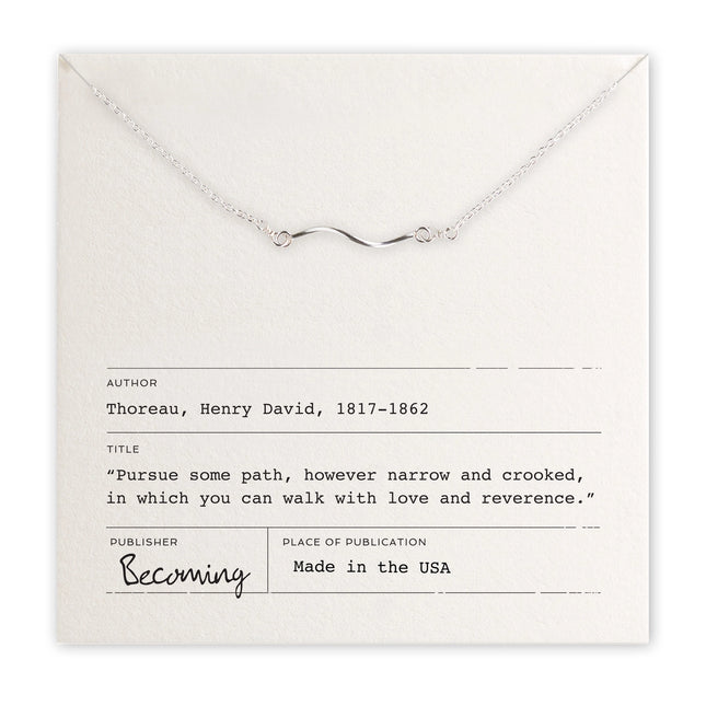 Thoreau Path Necklace - Silver or Gold