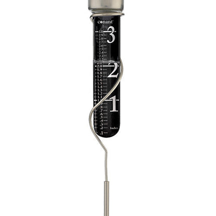 Grande View Rain Gauge - Satin Nickel (high contrast black)
