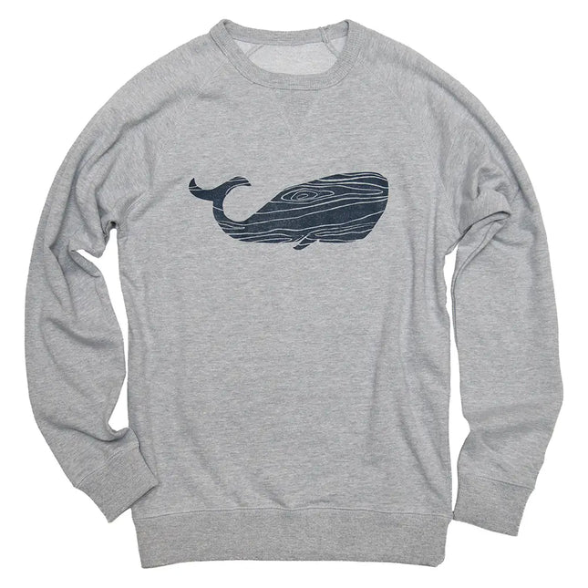 Wood Grain Whale Unisex French Terry Pullover
