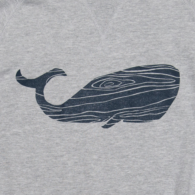 Wood Grain Whale Unisex French Terry Pullover
