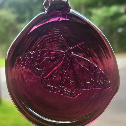 Old Hancock Amethyst Butterfly Suncatcher