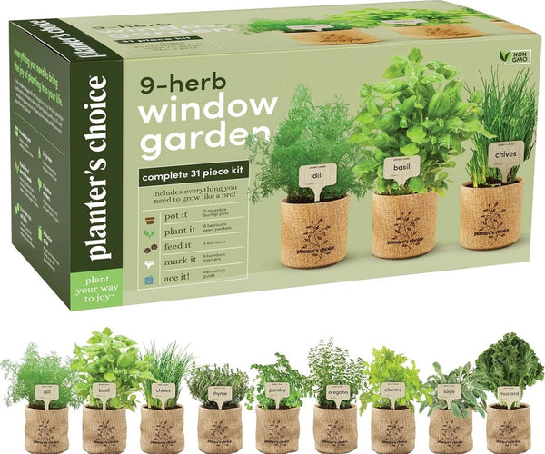 medicinal herb garden seed kits 9 Herb Window Garden Kit – NewEngland.com Store