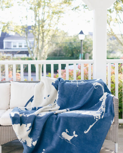 Cape and Islands Ocean Blue Blanket