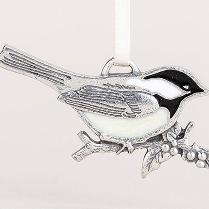 Chickadee Pewter Ornament