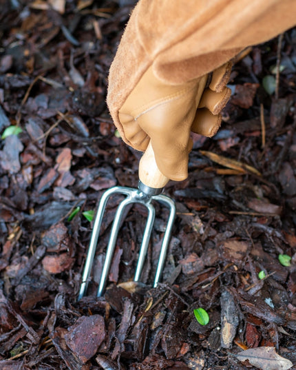 Round Tine Fork with Birch Handle