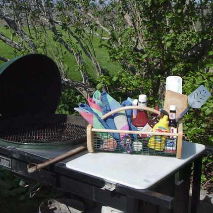 Garden Hod holding barbecue picnic supplies