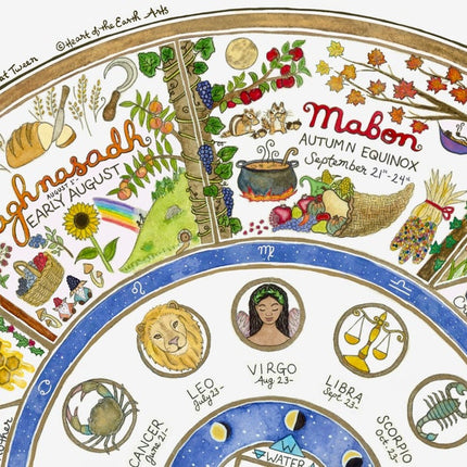 Giclée Art Print - Pagan Wheel of the Year