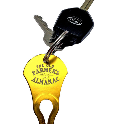 Almanac Tick Remover Shown on a Keychain