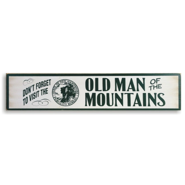 Old Man of the Mountains Wooden Sign