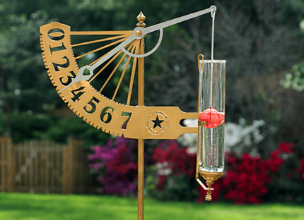 Jeffersonian Brass Rain Gauge
