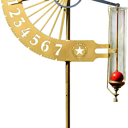 Jeffersonian Brass Rain Gauge