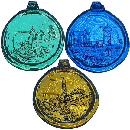 Old Hancock Suncatcher Set of 3 - Lighthouses