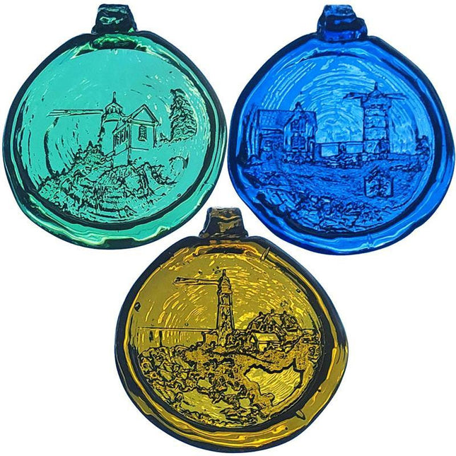 Old Hancock Suncatcher Set of 3 - Lighthouses