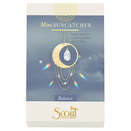 the rectangular gift box that the crescent moon mini suncatcher is packaged in