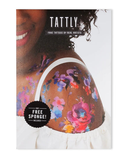In Bloom Temporary Tattoo set in its package