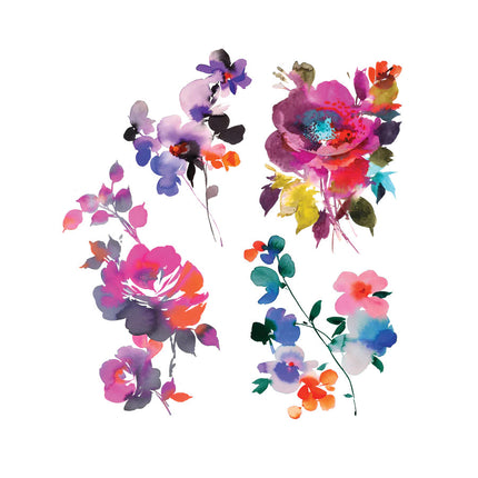 a close up of all of the art in the in bloom tattoo set