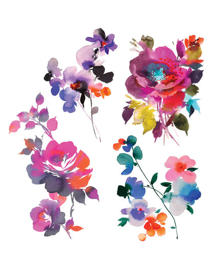 a close up of all of the art in the in bloom tattoo set