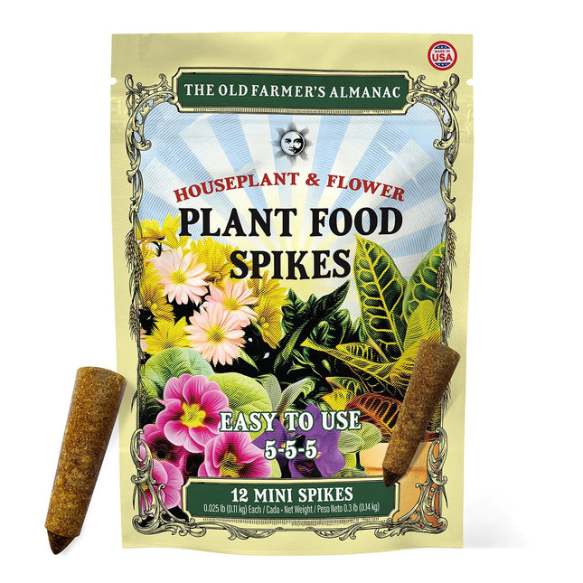 The Old Farmer's Almanac Houseplant & Flower Plant Food Spikes (12 Mini Spikes)